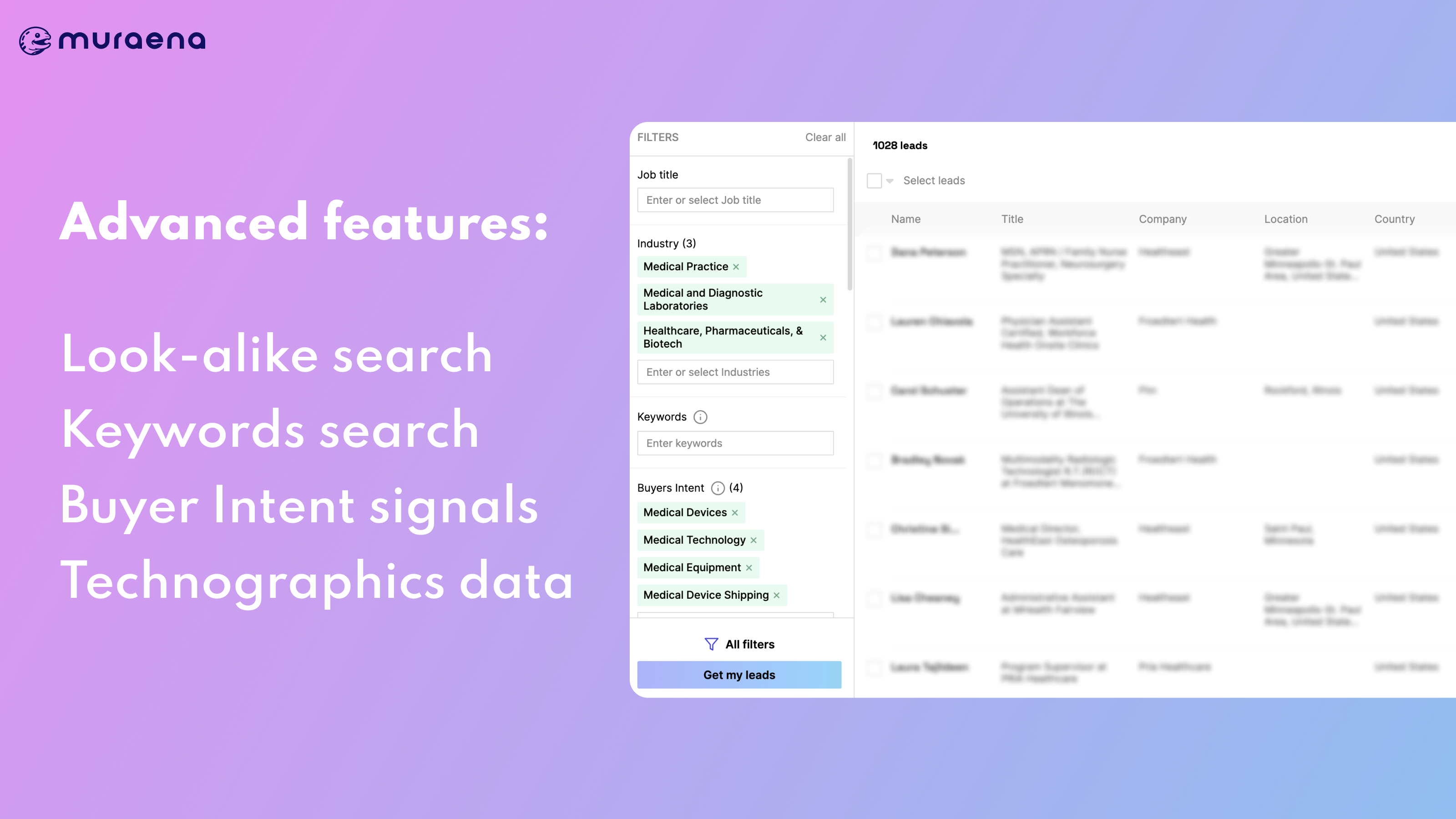 Advanced company-level search features